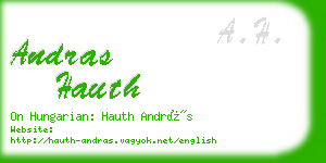 andras hauth business card